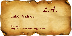 Lebó Andrea névjegykártya